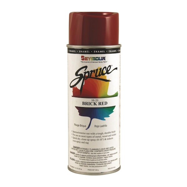 Seymour Of Sycamore 16 oz Spruce General Use Enamels Spray Paint, Gloss Brick Red, 12PK 98-20 - main